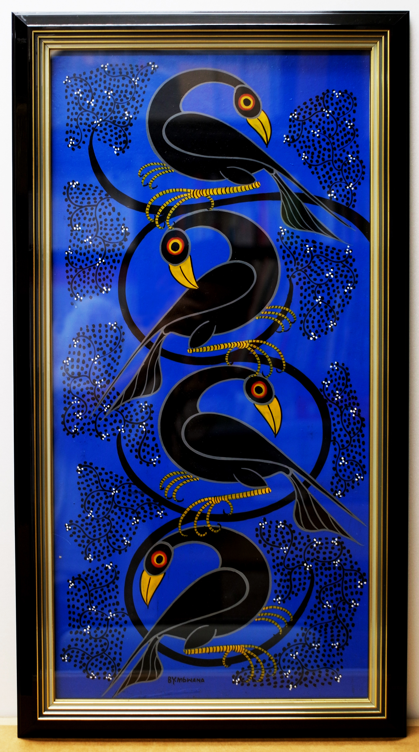 MBWANA SUDI - 4 Birds (600~300 Framed)