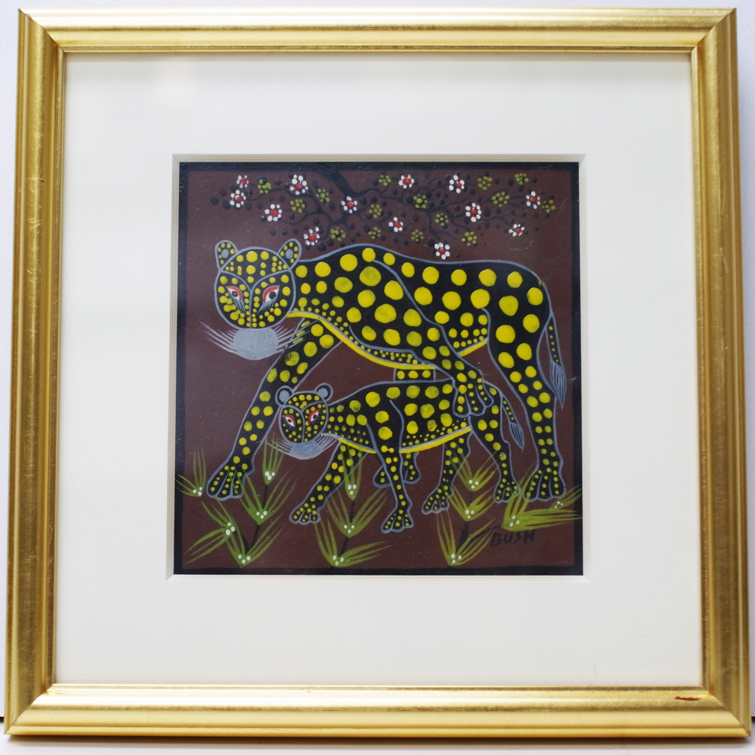 BUSH - Cheetah Parent And Child (150×150 Framed)