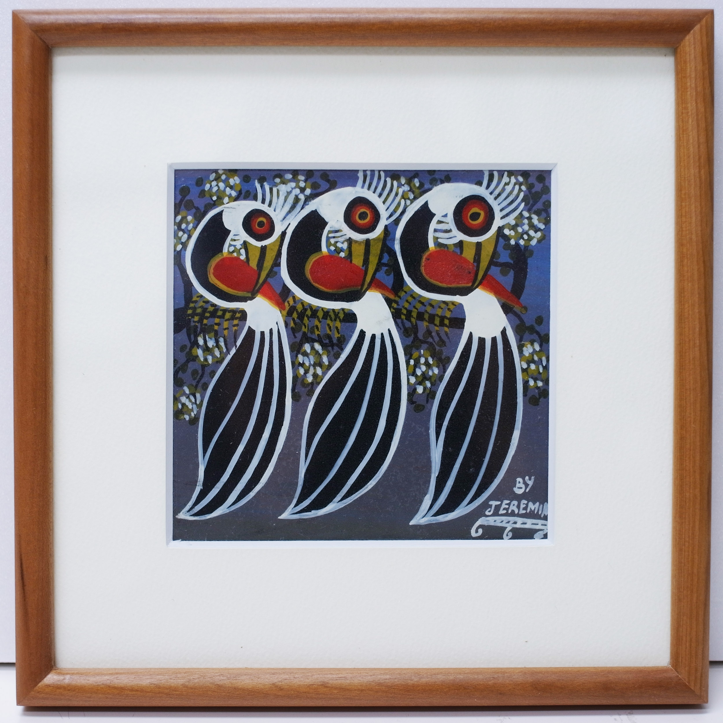 EMANUEL JEREMIAH - 3 Birds (120×120 Framed)